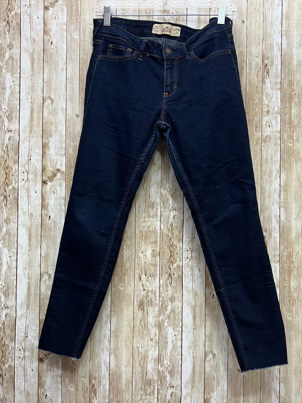 Hollister Women’s Dark Indigo Super Skinny Jeans Size 7